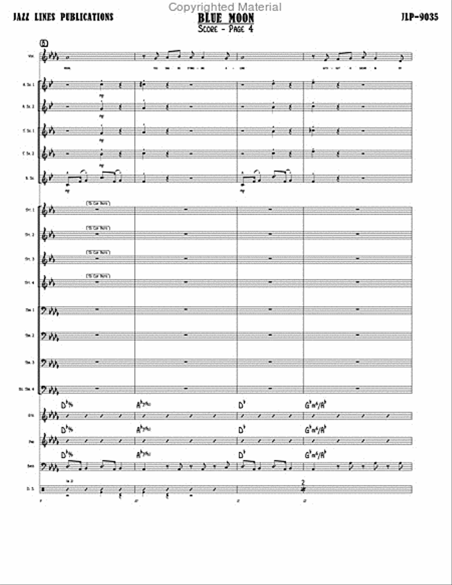Blue Moon Blue Moon Big Band scores gallery preview page 5