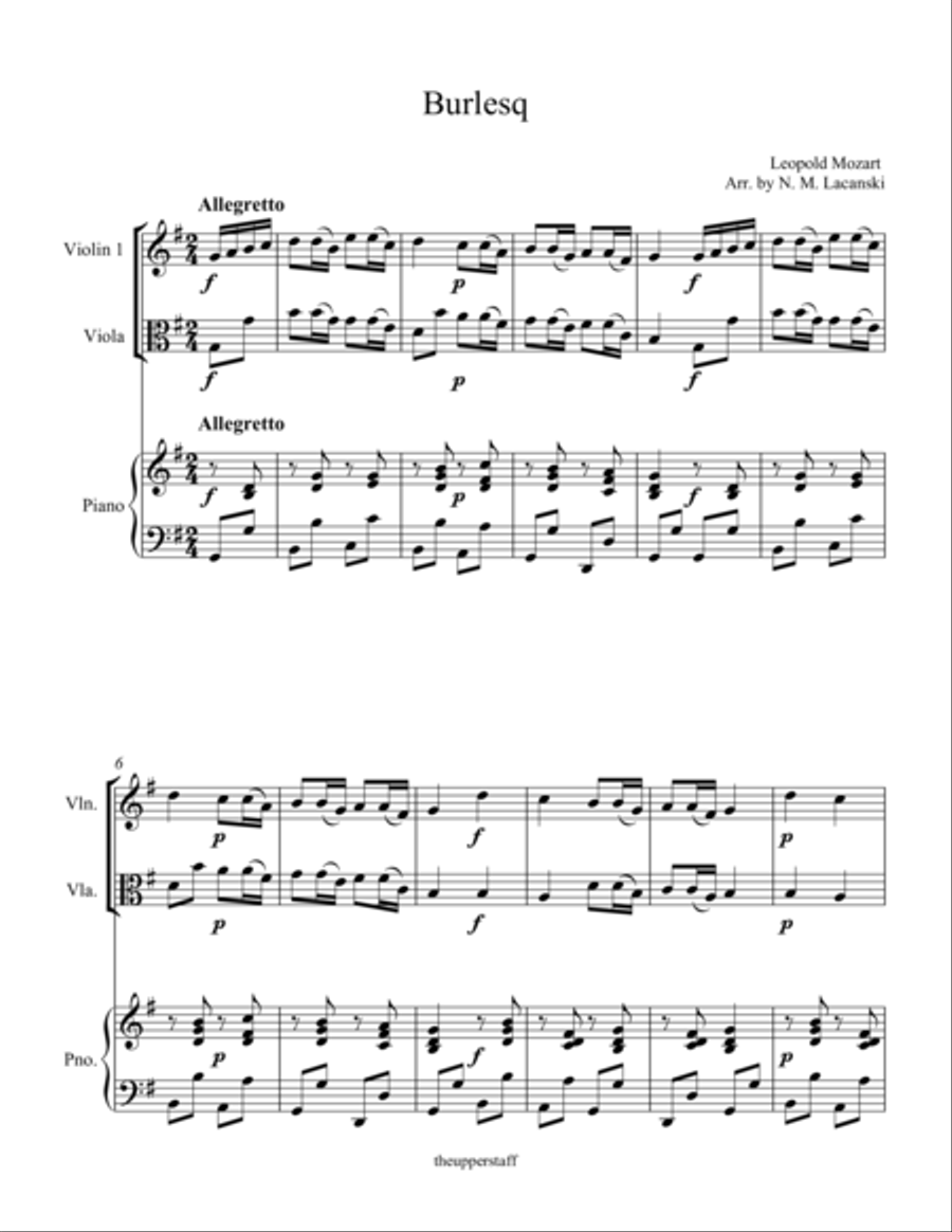 Burlesq Burlesq Piano Trio scores gallery preview page 1