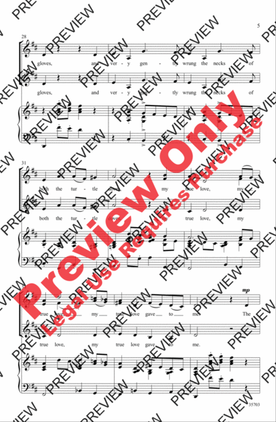 The Twelve Days After Christmas Women's Choir scores gallery preview page 5