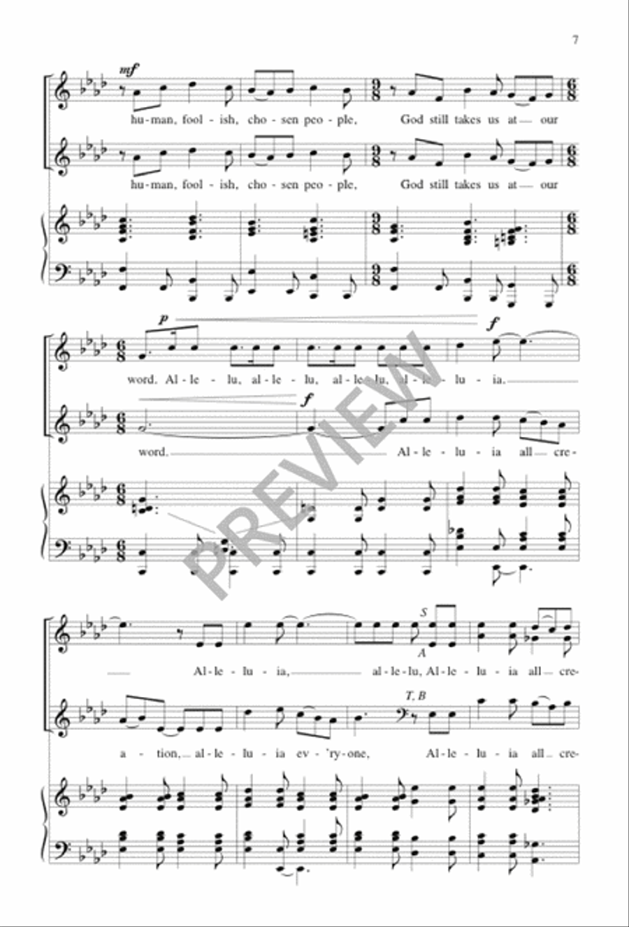 Sing a Happy Alleluia 3-Part scores gallery preview page 8