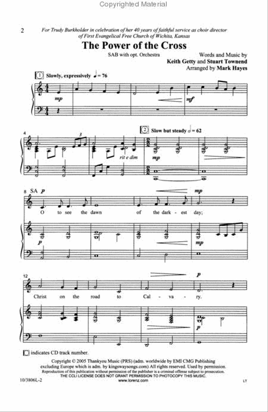 The Power of the Cross 3-Part scores gallery preview page 2