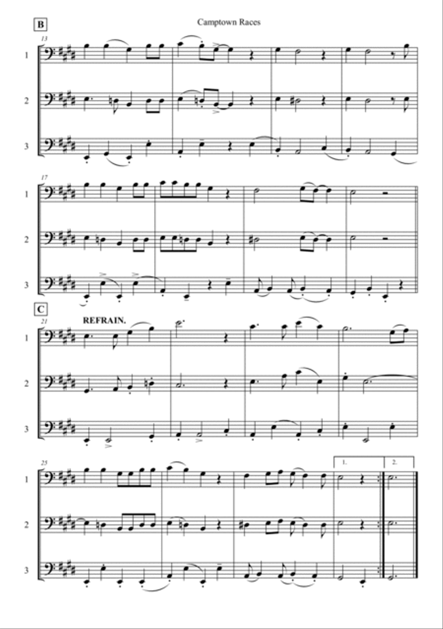 Camptown Races Woodwind Trio scores gallery preview page 2