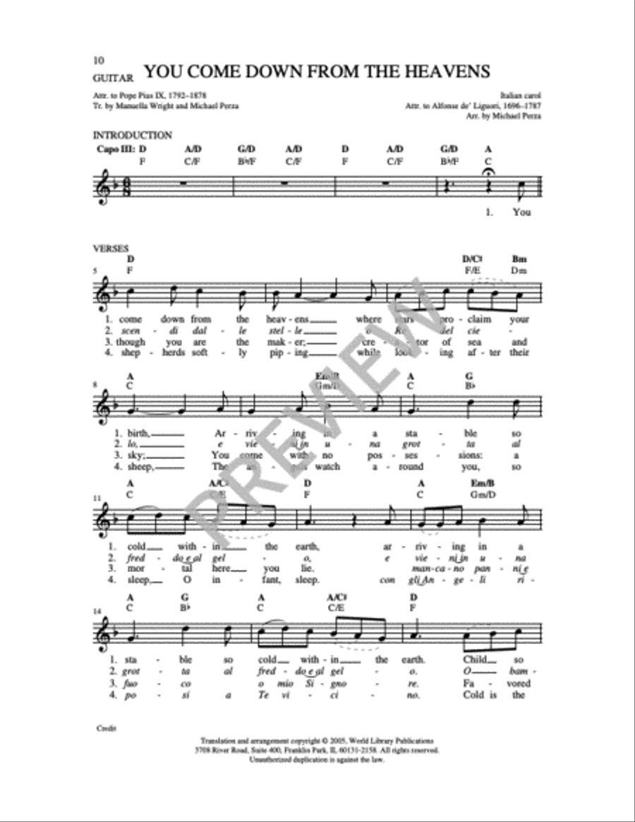 You Come Down From the Heavens 4-Part scores gallery preview page 7