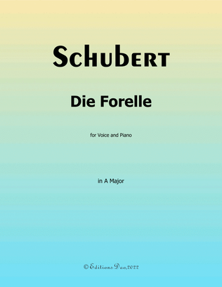 Book cover for Die Forelle, by Schubert, in A Major
