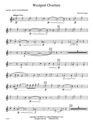 Westport Overture: 2nd E-flat Alto Saxophone