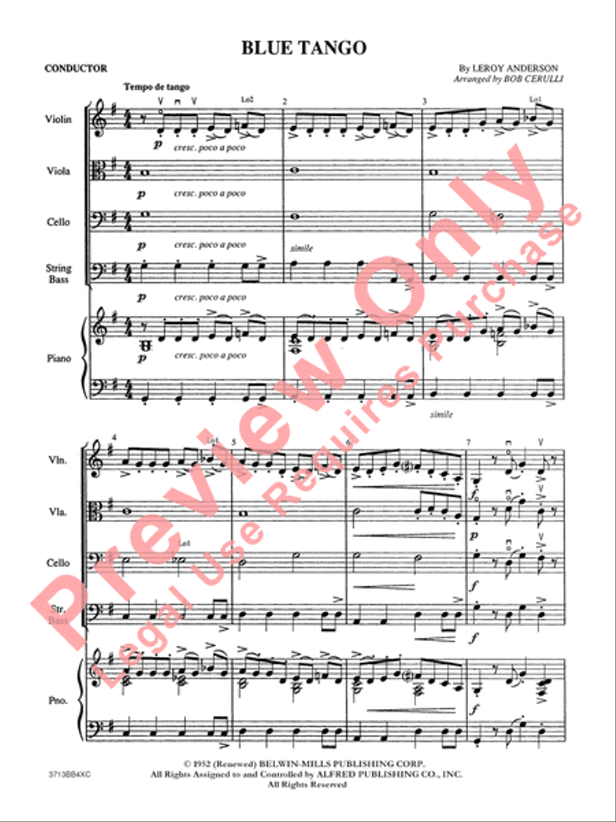 Blue Tango Blue Tango String Orchestra scores gallery preview page 4