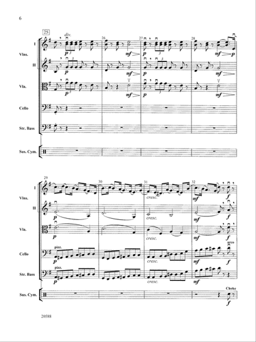 March of the Nutcracker (from The Nutcracker Ballet): Score String Orchestra scores gallery preview page 6