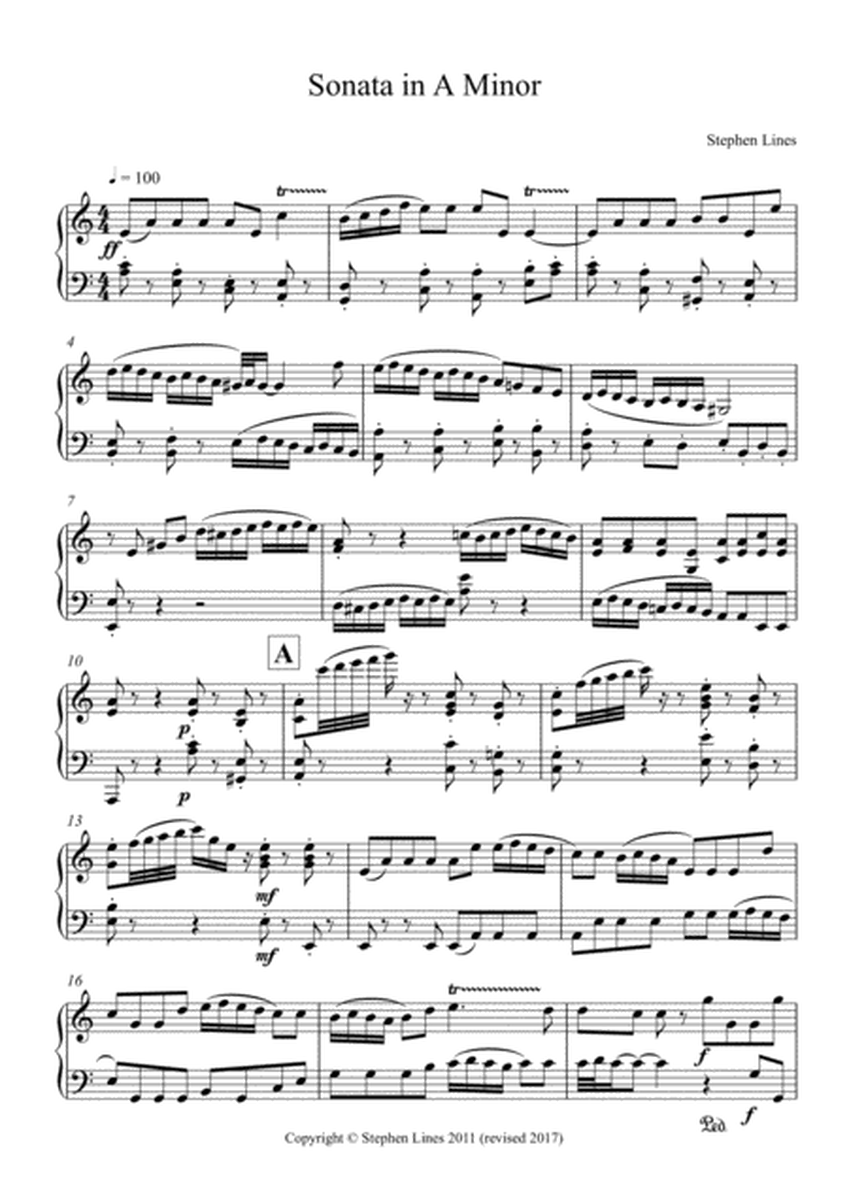 Piano Sonata in A Minor image number null