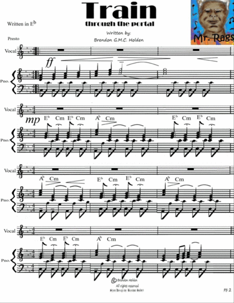 Train through the portal Piano Solo scores gallery preview page 4