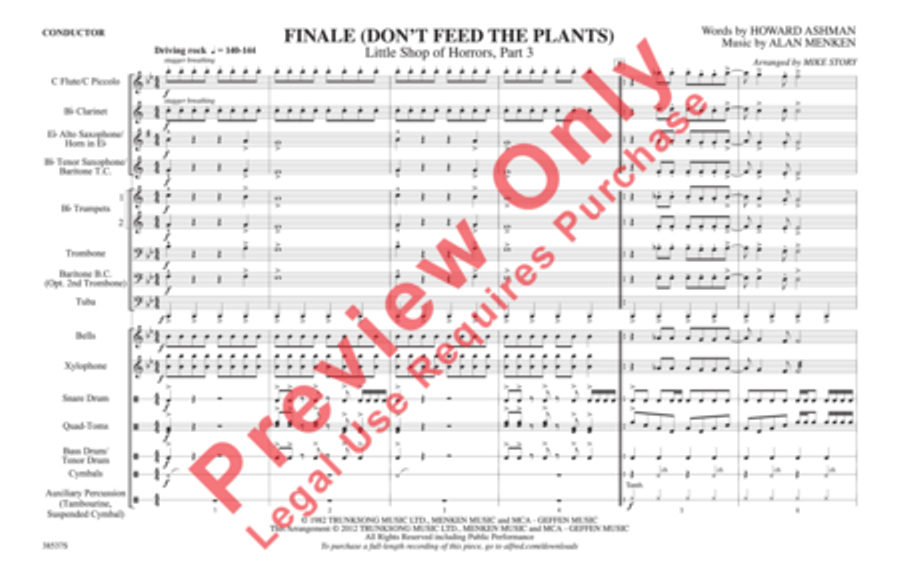 Finale (Don't Feed the Plants) Marching Band scores gallery preview page 2