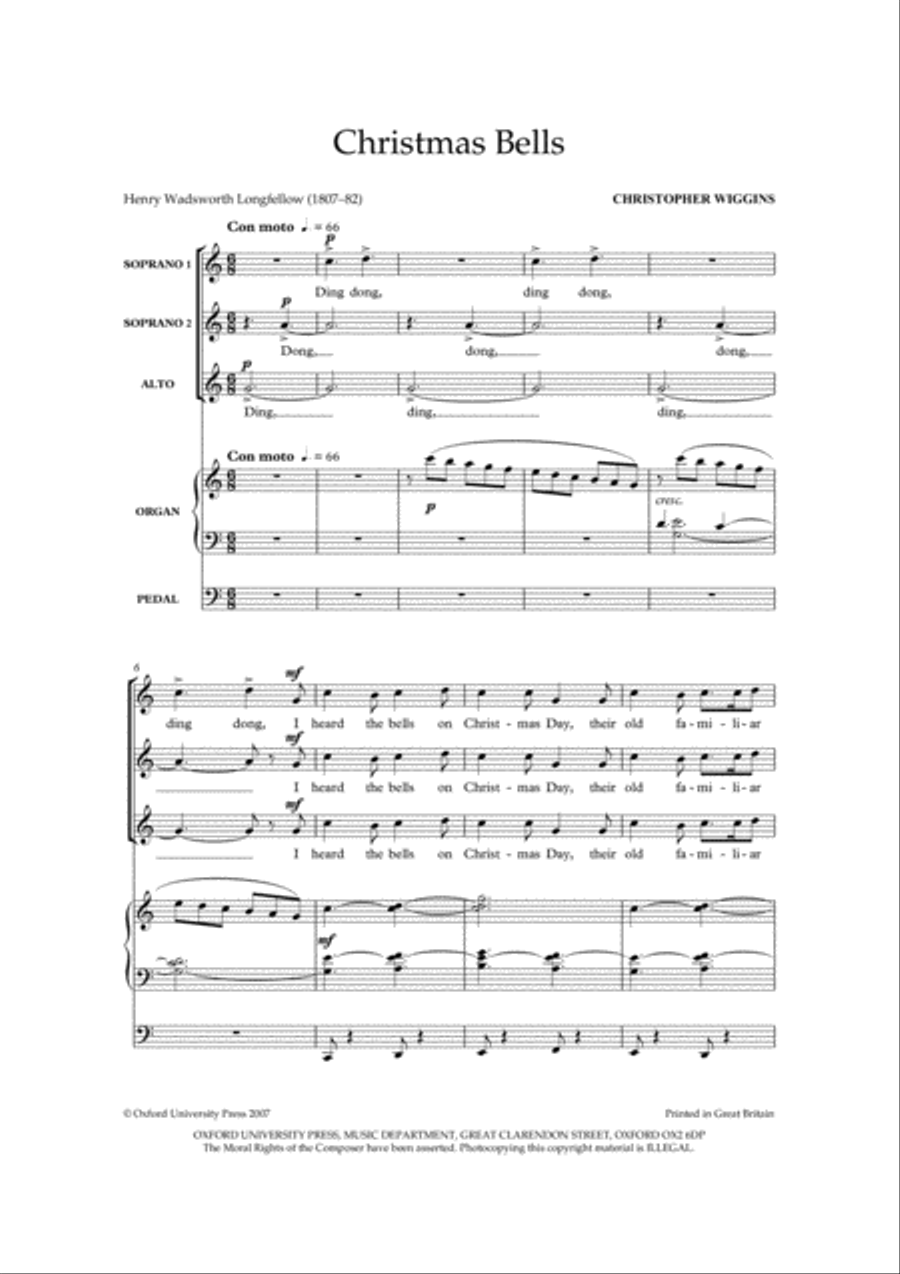 Christmas Bells SSA scores gallery preview page 2