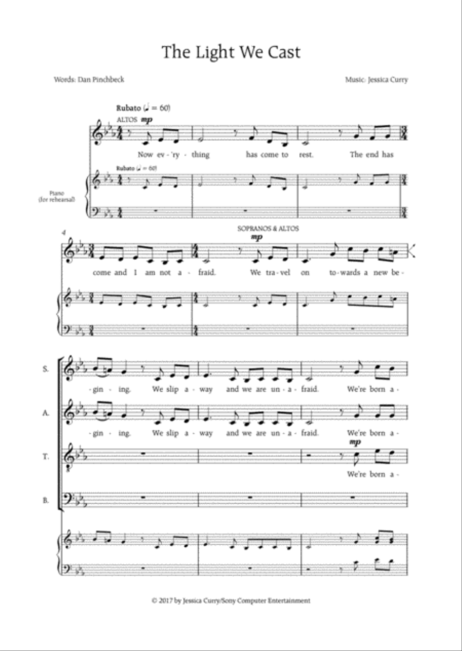 The Light We Cast 4-Part scores gallery preview page 2