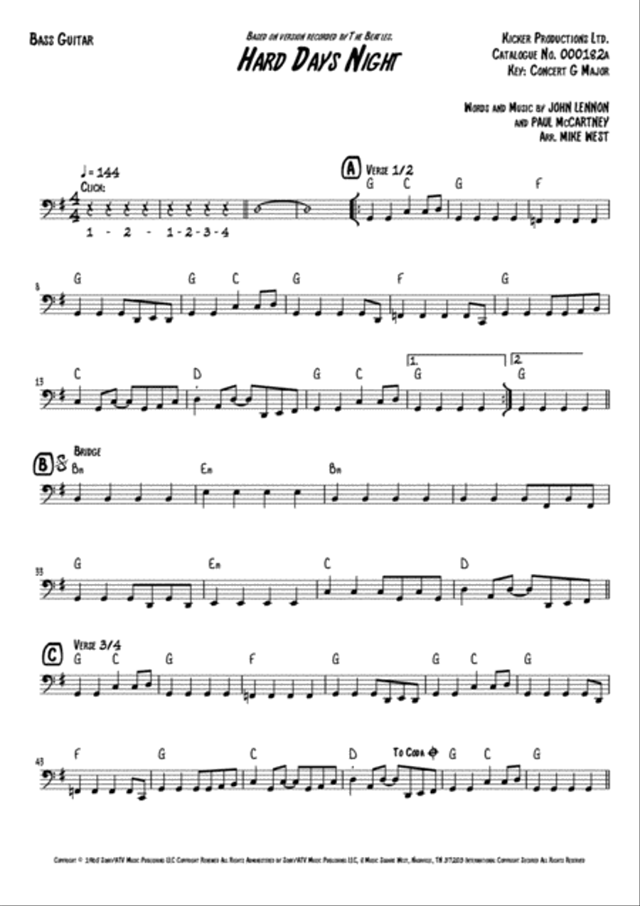 Another Hard Day's Night Small Ensemble scores gallery preview page 2
