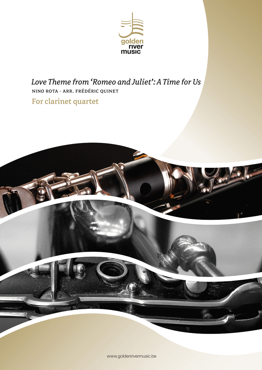 Love theme from 'Romeo and Juliet': A Time for Us Clarinet Quartet scores gallery preview page 1