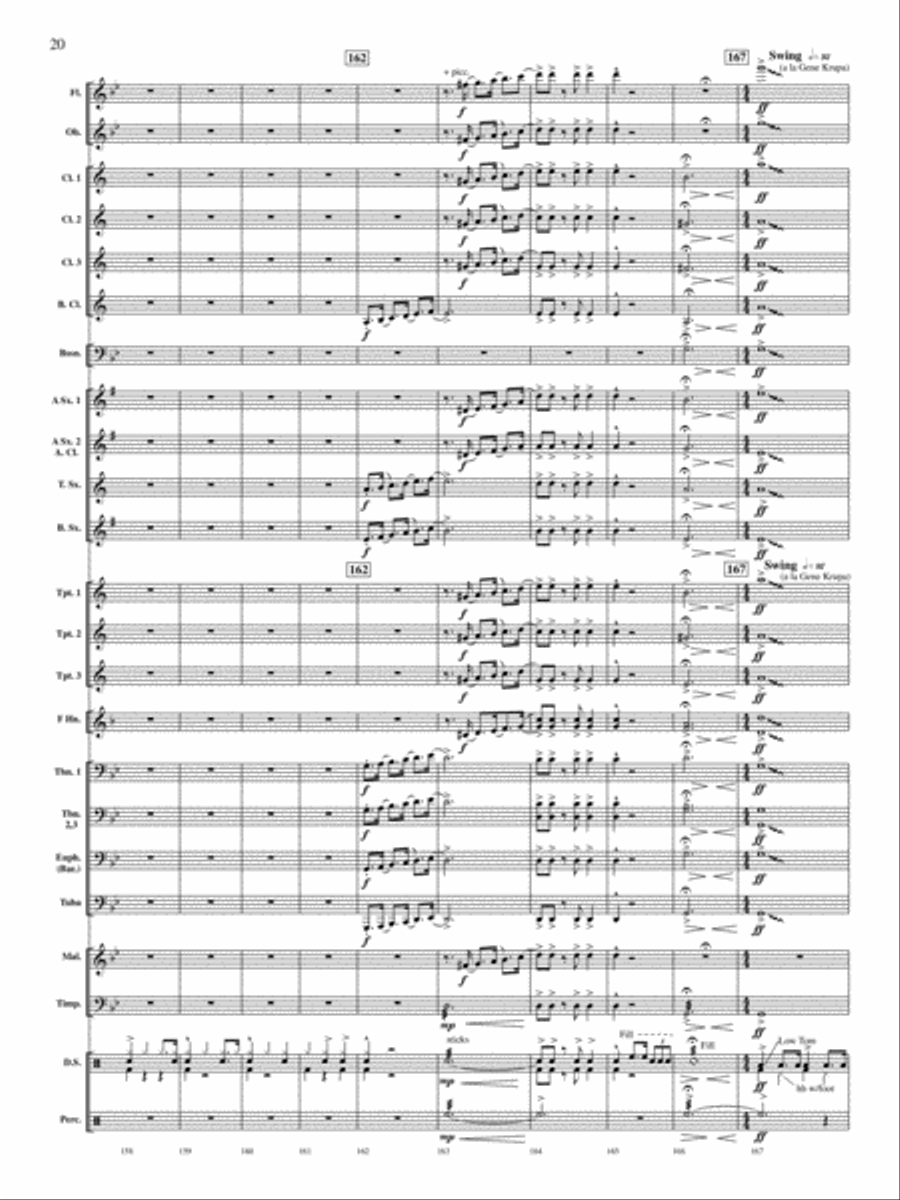 Concerto for Drum Set and Concert Band Concert Band scores gallery preview page 19