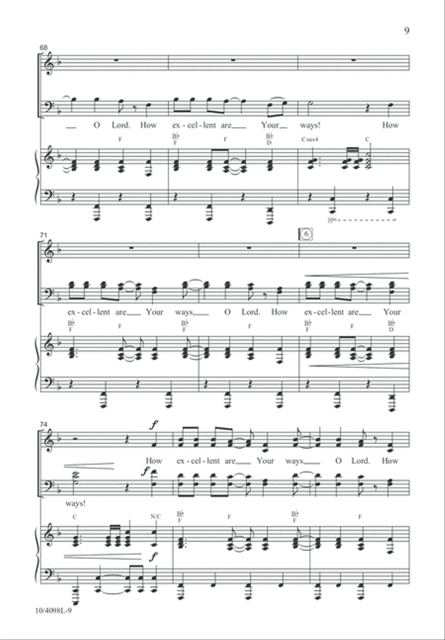 How Excellent Are Your Ways 4-Part scores gallery preview page 10