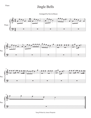 Jingle Bells (Easy key of C) Piano