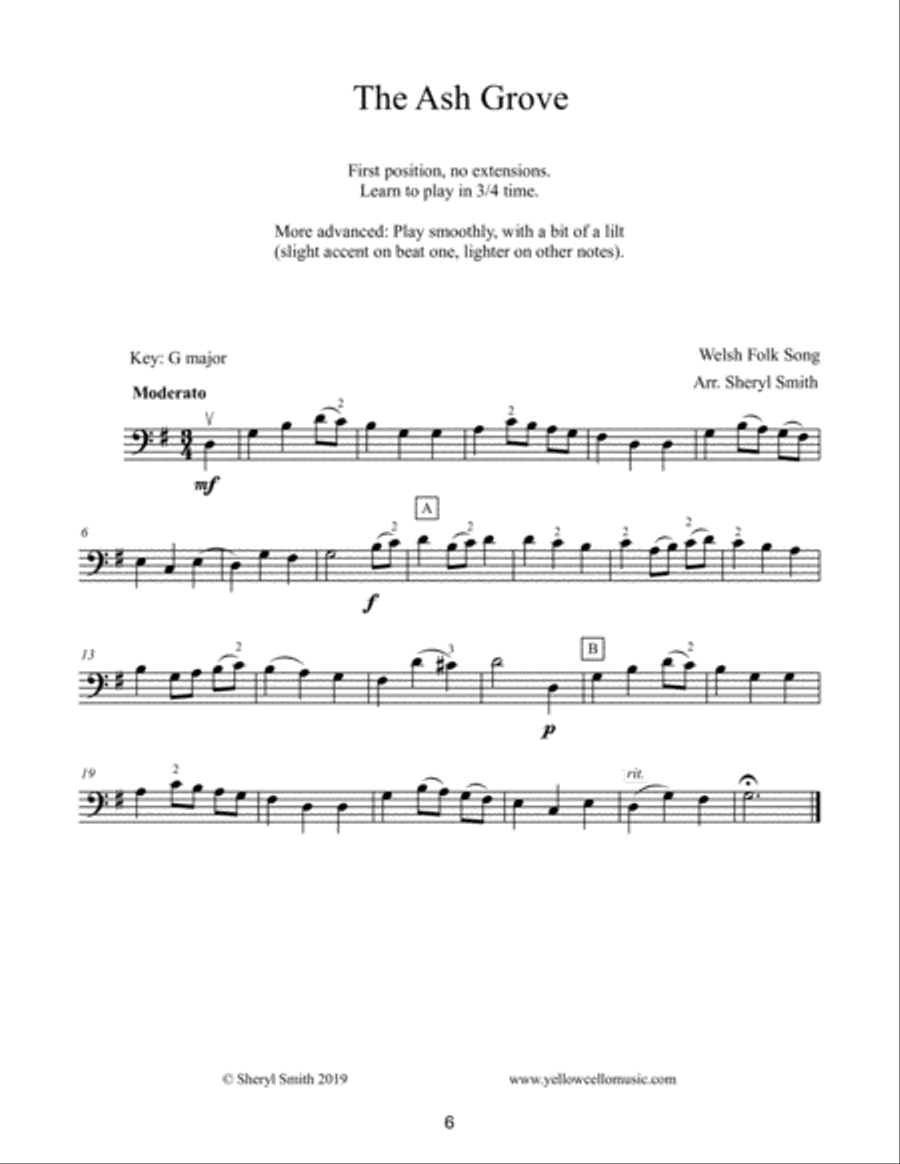 Easy Cello Solos - Student Edition Cello Solo scores gallery preview page 6