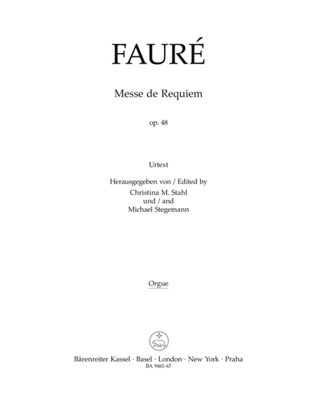 Messe de Requiem, Op. 48 (organ part)
