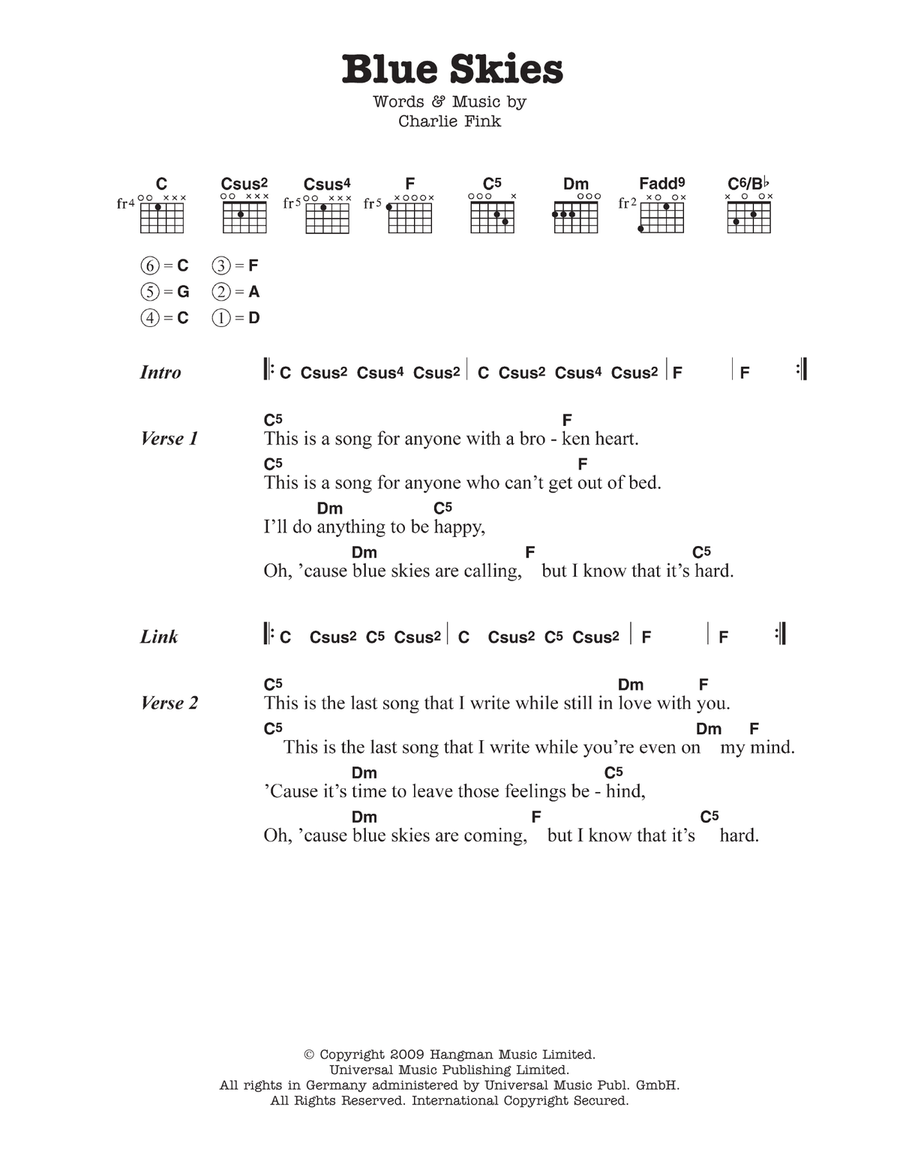 Blue Skies Blue Skies Acoustic Guitar scores gallery preview page 1