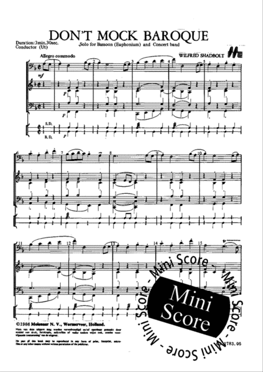 Don't Mock Baroque Concert Band scores gallery preview page 5