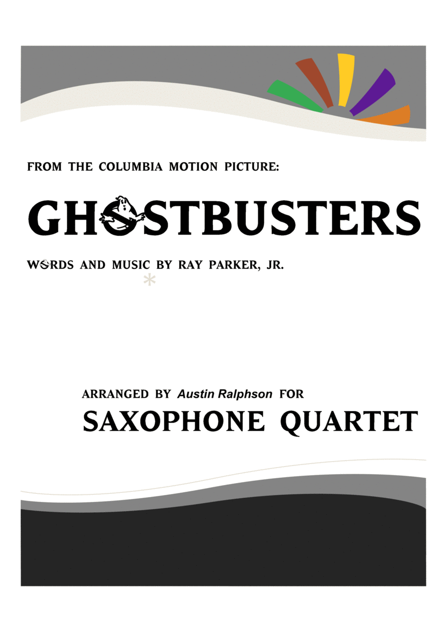 Ghostbusters Saxophone Quartet scores gallery preview page 1