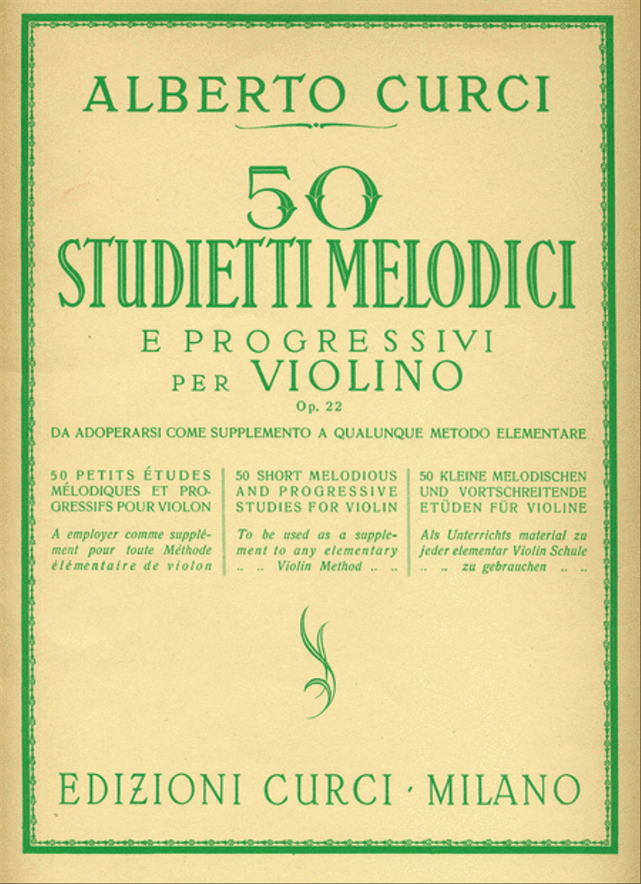 50 Studietti melodici e progressivi per violino op. 22 Violin Solo scores gallery preview page 1