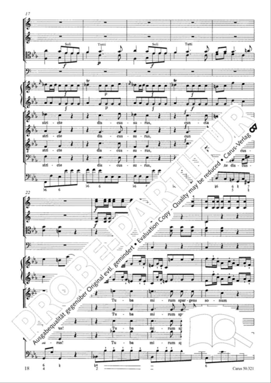 Requiem in C minor 4-Part scores gallery preview page 24