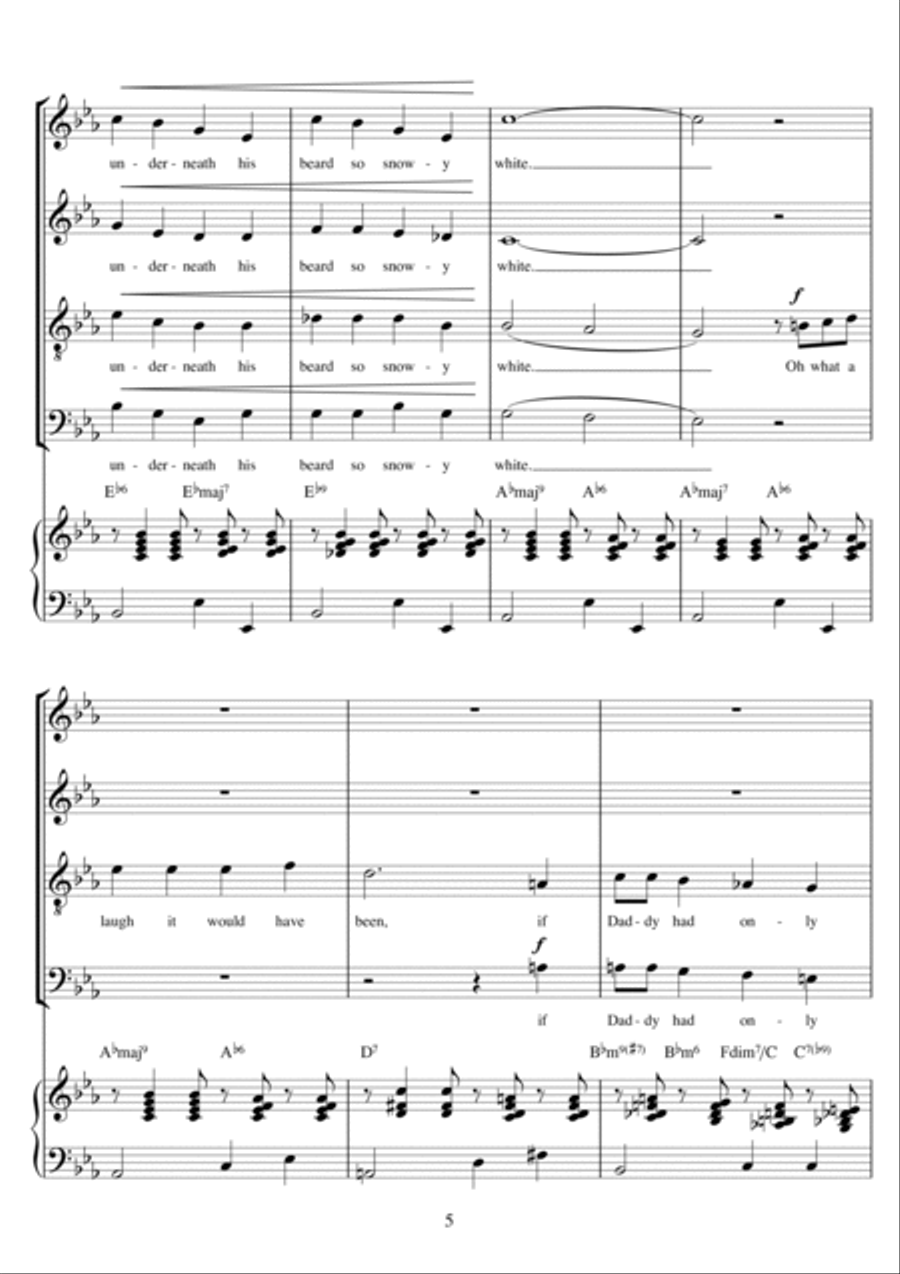 I Saw Mommy Kissing Santa Claus (arr. Berty Rice) 4-Part scores gallery preview page 5