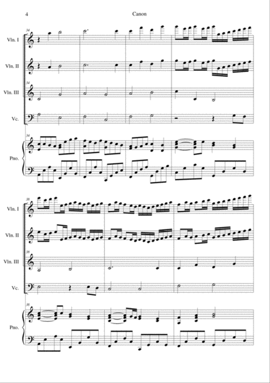 Canon in C Canon in C Cello scores gallery preview page 4