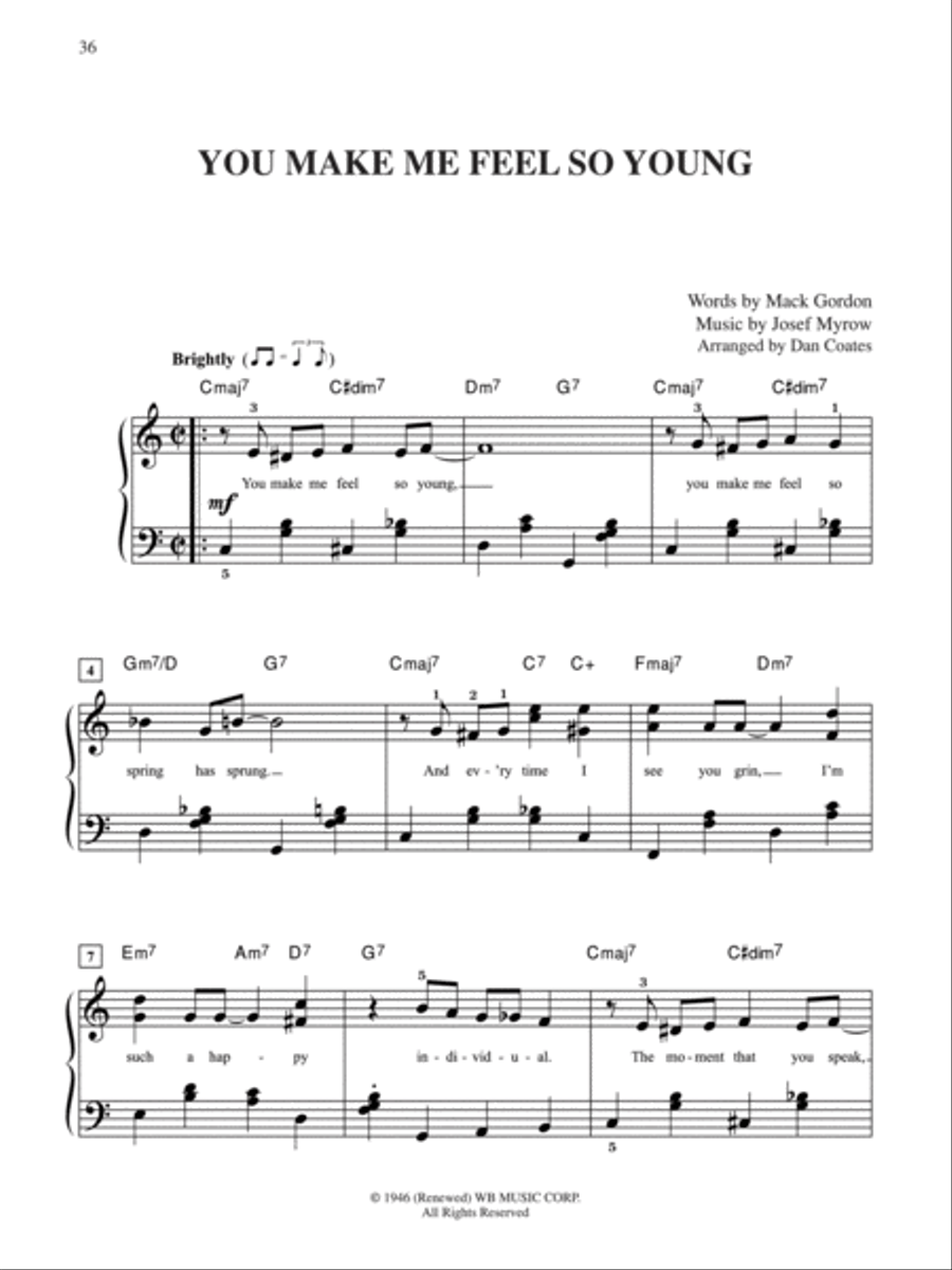 10 for 10 Sheet Music Standards Easy Piano scores gallery preview page 5