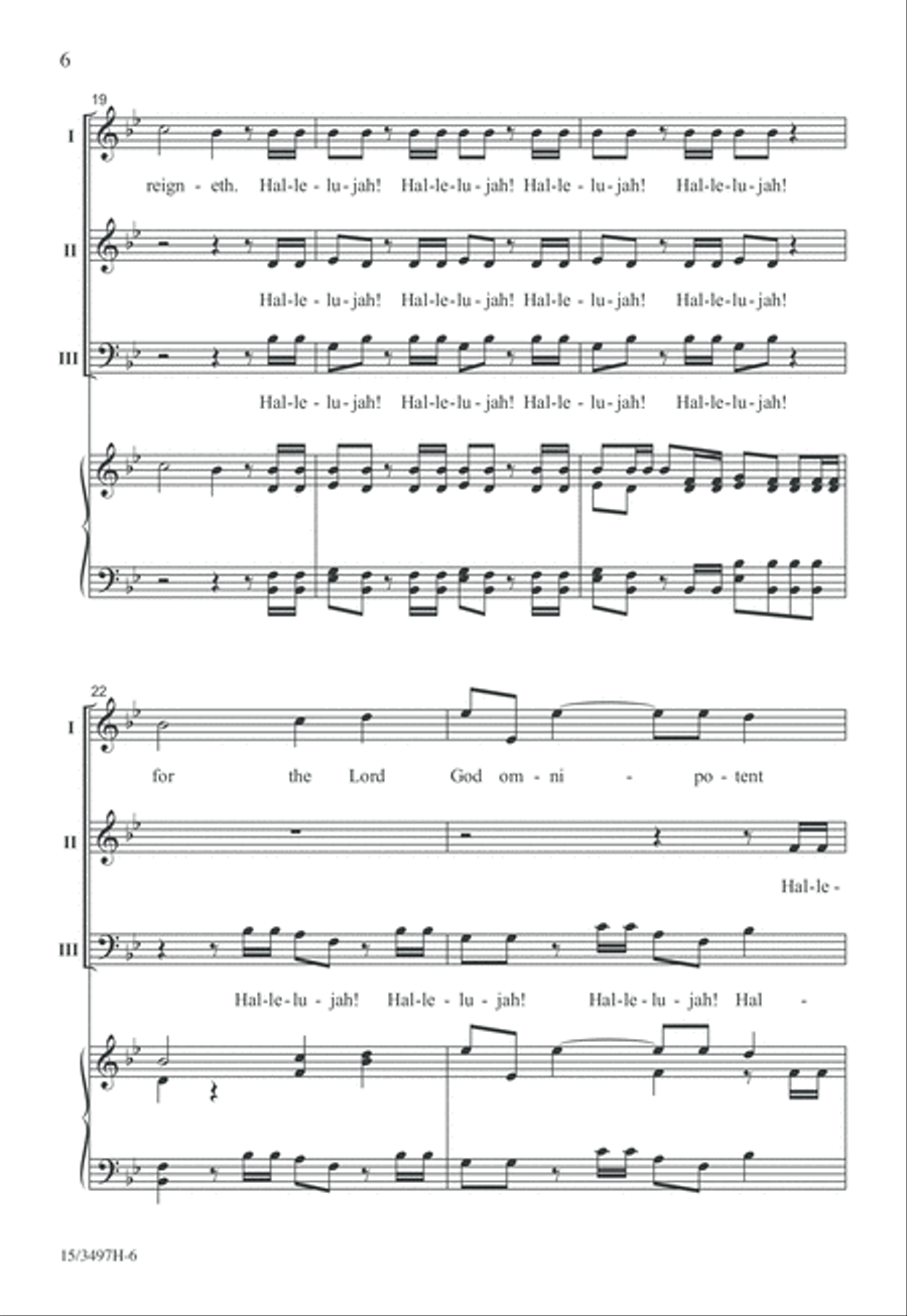 Hallelujah! 3-Part scores gallery preview page 6