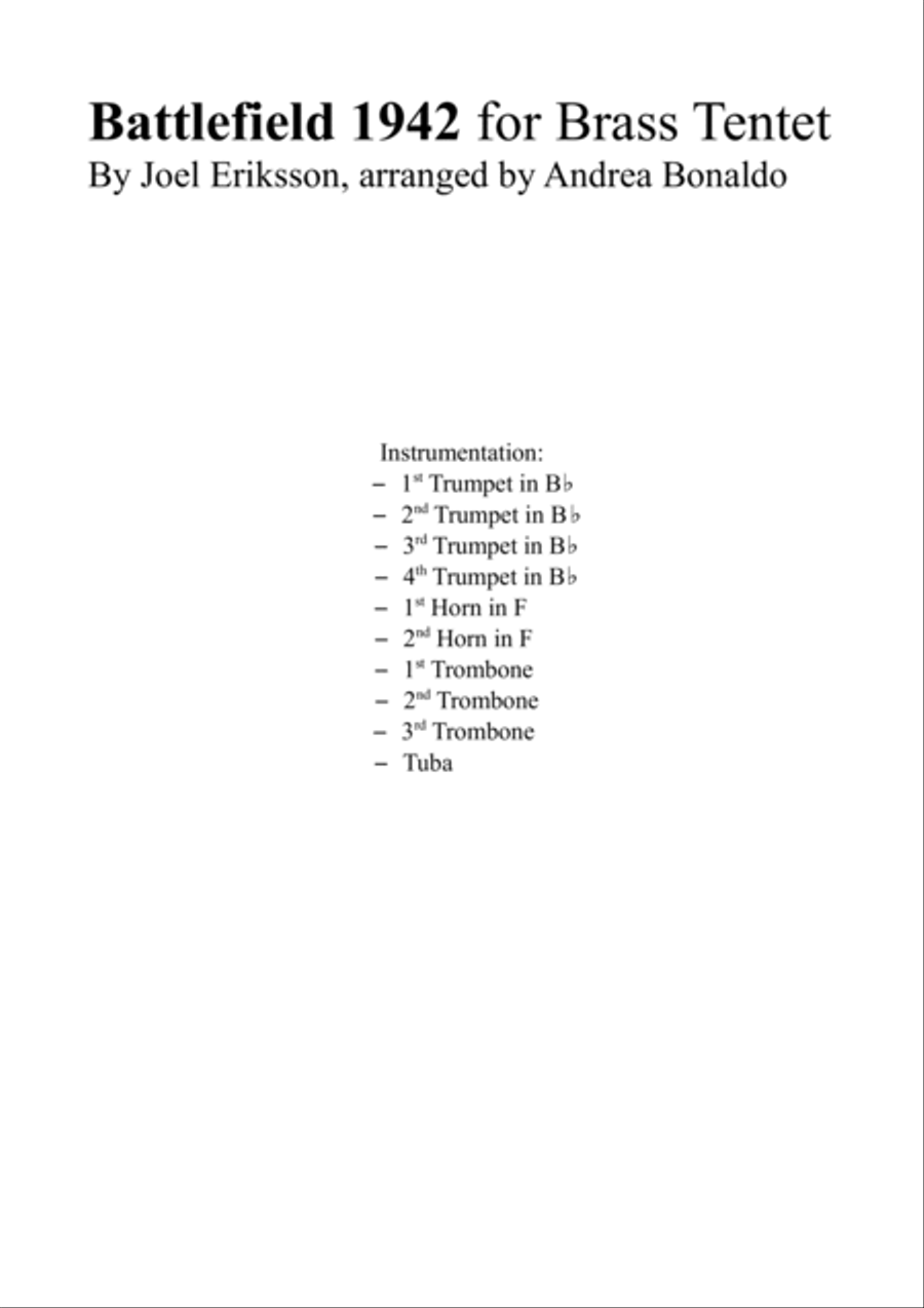 Battlefield 1942 Theme Battlefield 1942 Theme Brass Ensemble scores gallery preview page 2