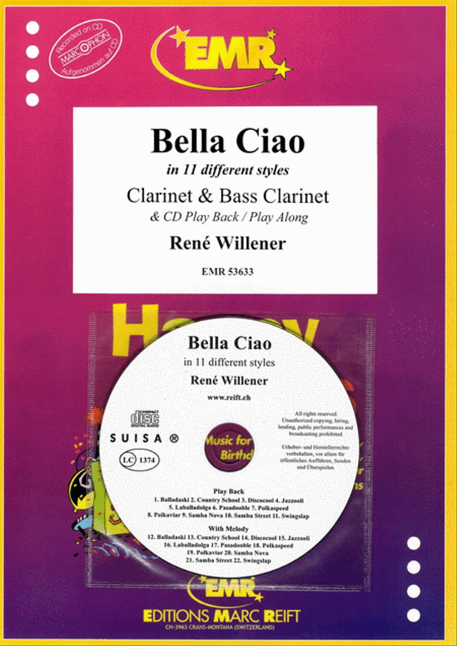 Bella Ciao Bella Ciao Bass Clarinet scores gallery preview page 1