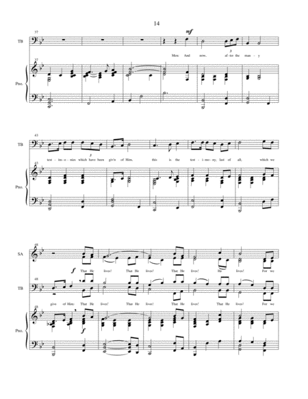Silent Night / Testimony of Christ - SATB choir with piano accompaniment image number null