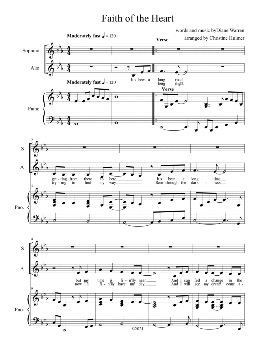 Faith Of The Heart SA scores gallery preview page 1