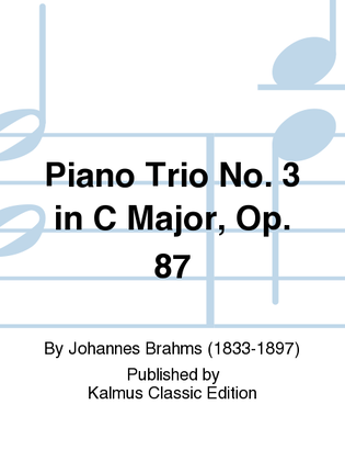 Book cover for Piano Trio No. 3 in C Major, Op. 87