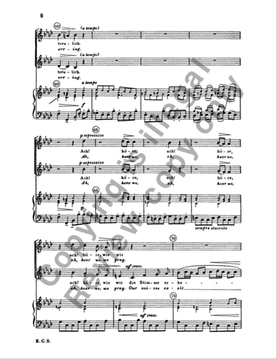 Wir eilen mit schwachen, doch emsigen Schritten (We hasten with eager) SA scores gallery preview page 18