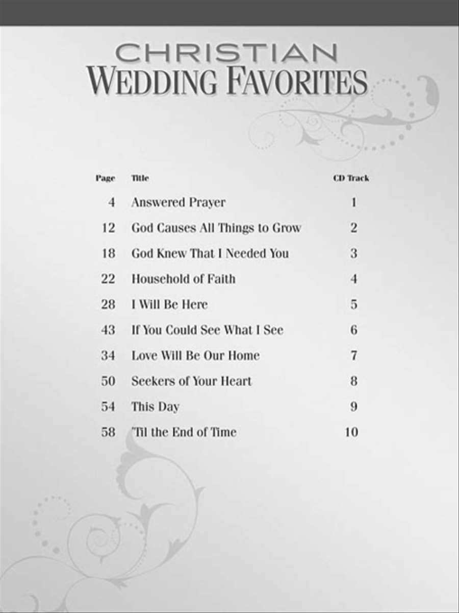 Christian Wedding Favorites Piano, Vocal, Guitar scores gallery preview page 2