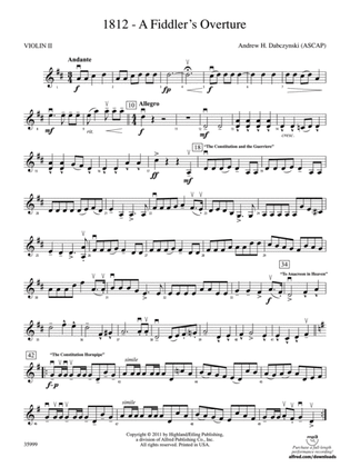 1812 -- A Fiddler's Overture: 2nd Violin