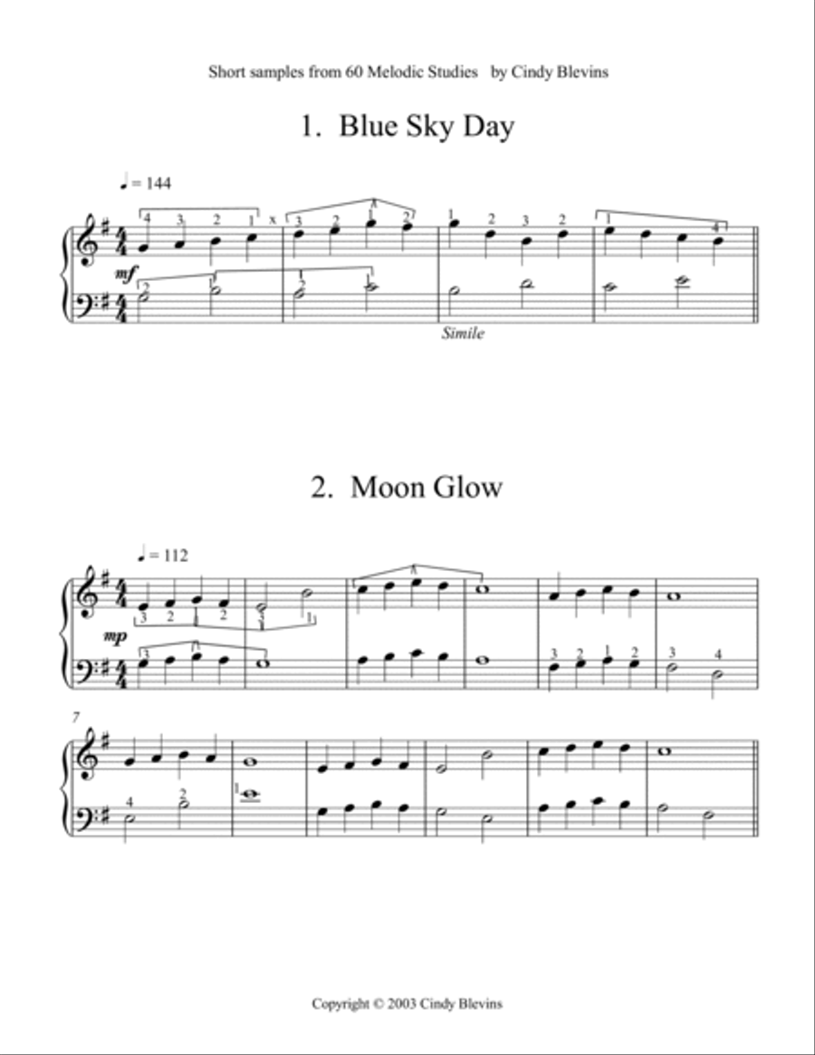 60 Melodic Studies for Lever or Pedal Harp Pedal Harp scores gallery preview page 2