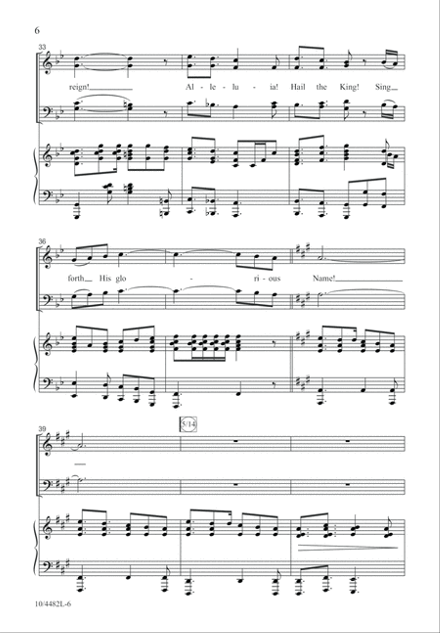 Sing Forth His Glorious Name 4-Part scores gallery preview page 7