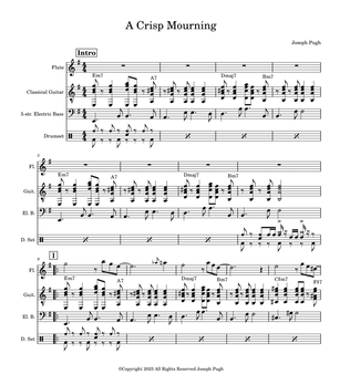 Book cover for A Crisp Mourning (Flute Solo)