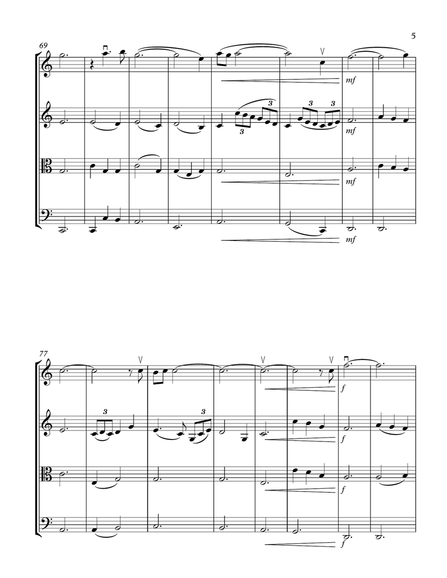 Kissing You String Quartet scores gallery preview page 5