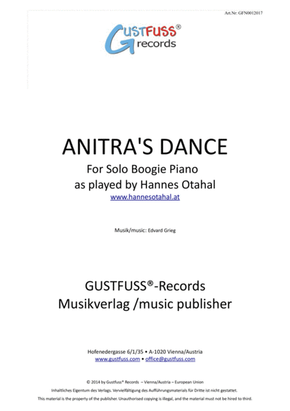 Anitra's Dance - solo piano boogie version image number null