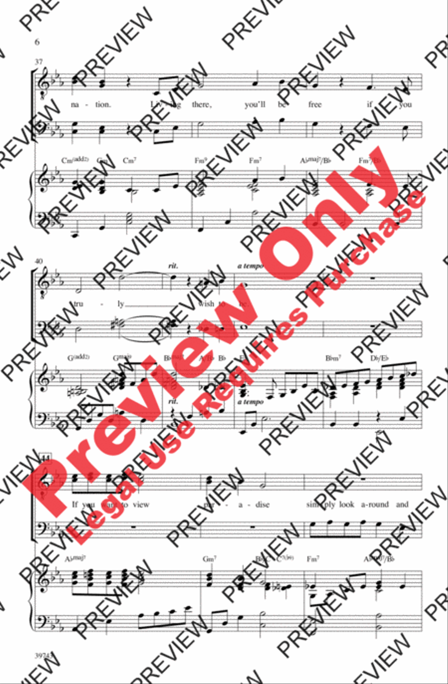 Pure Imagination Men's Choir scores gallery preview page 6