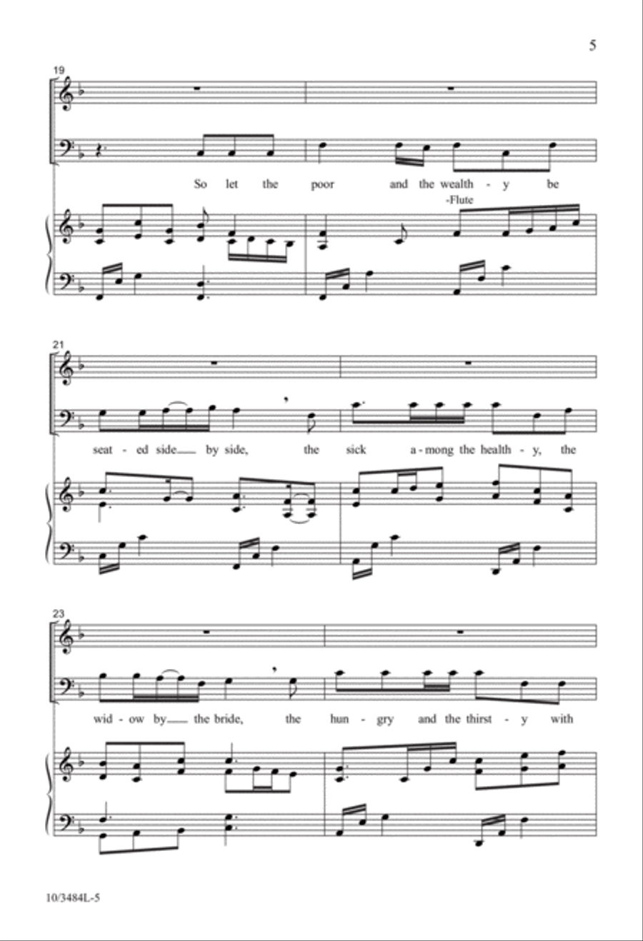 One at the Feast One at the Feast 2-Part scores gallery preview page 5