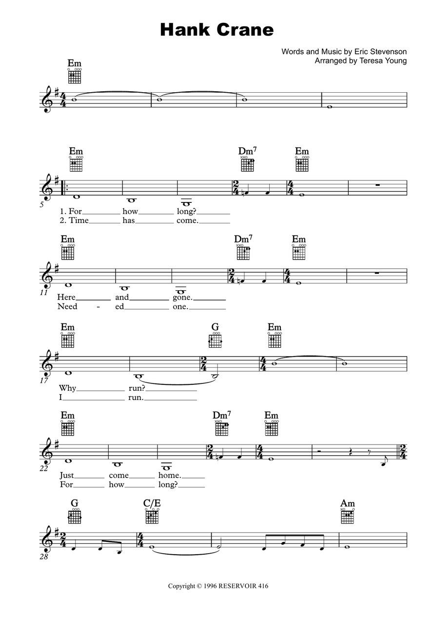 Hank Crane Piano scores gallery preview page 1