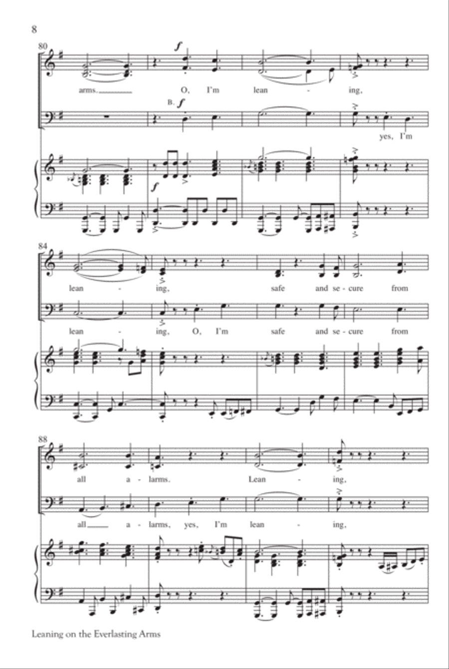 Leaning on the Everlasting Arms Leaning on the Everlasting Arms 3-Part scores gallery preview page 9