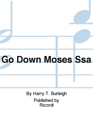 Book cover for Go Down Moses Ssa